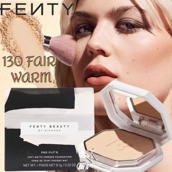 Fenty Beauty Pro Filt’r Soft Matte Longwear Powder Foundation ~130 (Fair) NIB 9g - Picture 1 of 9